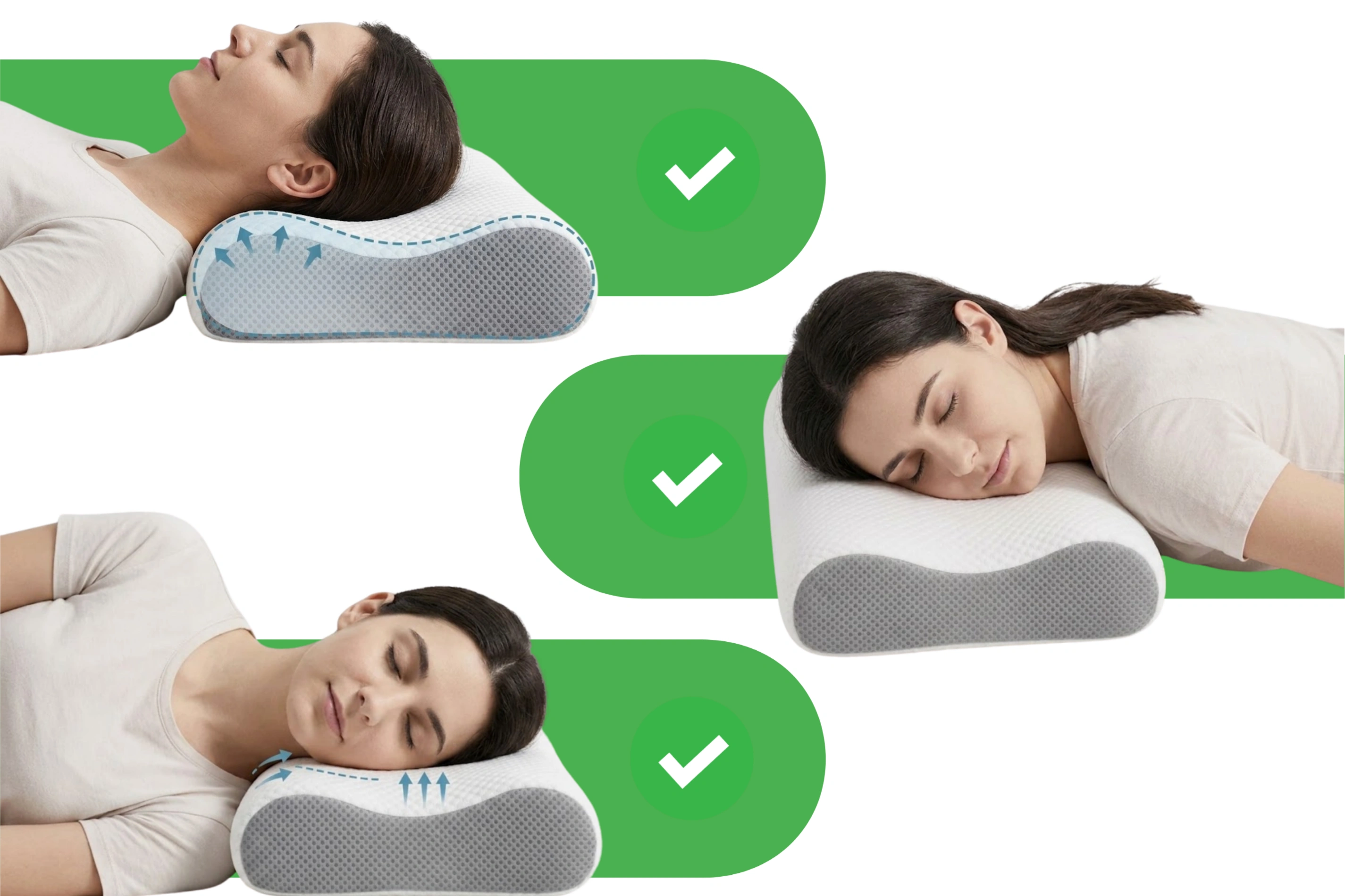 Side and back sleepers supported on the OrthoCloud wave